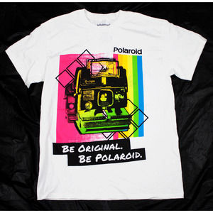 Polaroid Short Sleeve T Shirt Tee‎ Camera Q-Light